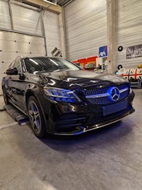 mercedes - benz c-class in a garage